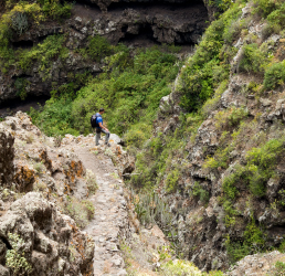 Hiker in Teno Rural Park