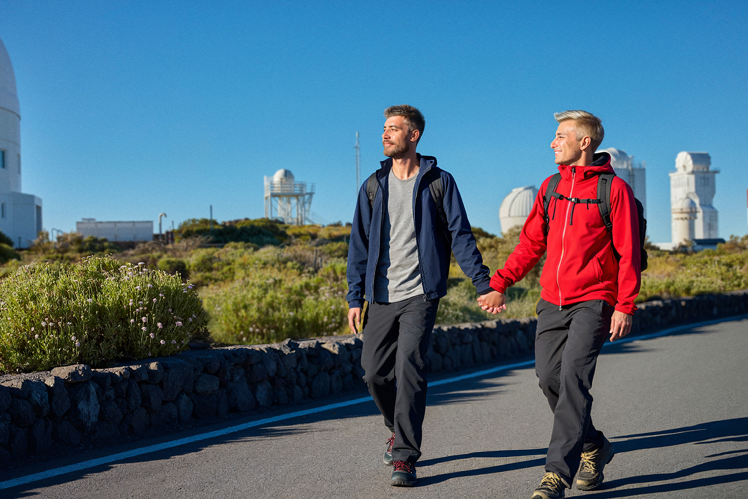 Visitors enjoying a guided tour of the Teide Observatory Visitors enjoying a guided tour of the Teide Observatory