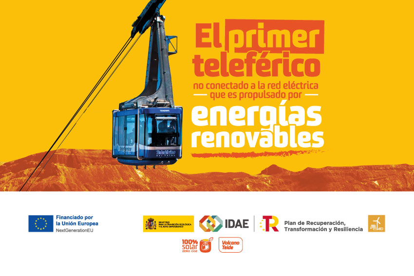 Teleférico del Teide es propulsado por energía renovable 100% solar sin estar conectado a una red eléctrica